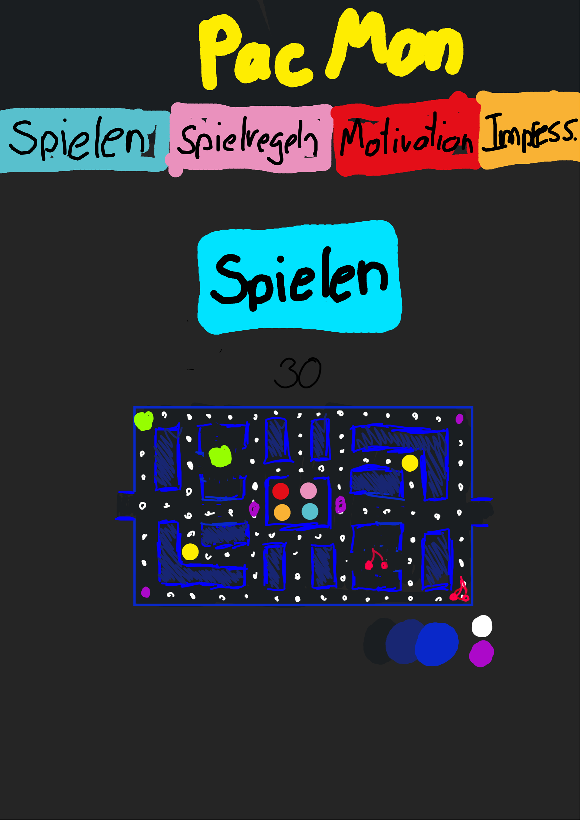 Digital sketch of PacMan Battle